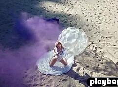 olivia preston teases her petite nude body outdoors ready to strip?