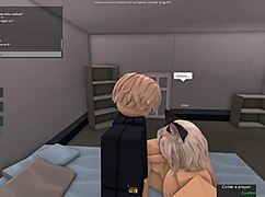 yo blonde roblox cat girl goes wild fucking blondie's huge cock nonstop