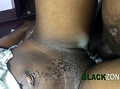 son's fingers hike beautiful maid's gown from behind