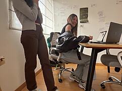 why's my best friend rubbing my hard clit while i'm working??