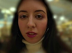 wanna see this skinny teen flash and pee wet in tight jeans at the public shopping mall?