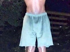 wanna see this cute brunette gym girl pick up her daddy's big black cock?