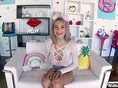 whoa, nympho teen gabbie carter's big tits bounce as monster cock creampies her!