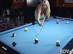 that tiny 18 year old teen's shaved pussy gets sloppy fucked pov style by huge cock