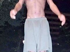 wanna see this cute brunette gym girl pick up her daddy's big black cock?