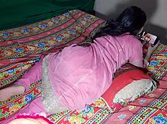 i'm addicted watching my indian stepsis get doggystyle fucked on the bed with hindi moans