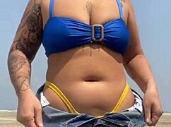 flashing my swollen pussy on beach before taking virgin home