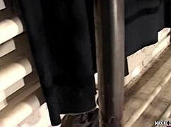 Star Nine tied up and fucked hard by Maxine X while Scott Rhodes watches screaming!