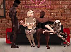 Granny samantha and shuhua double team those cocks in sims 4