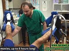 behind the scenes angel ramiraz spreads shaved pussy for cum extraction in latex gloves clinic