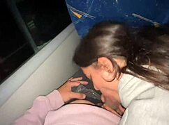 I suck off a stranger passenger on the bus and he cums in my mouth