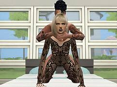 wanna see this sexy girl get pounded doggystyle in lingerie game?