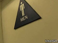 ebony babe layton benton slurps massive cock through gloryhole