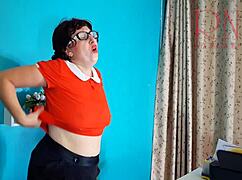 naughty french secretary flashes pussy on office desk cam