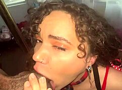 my curly-haired nympho face takes flaxk's massive cum facial load