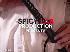 Mia Marin's geisha pussy creampied by samurai cock deep