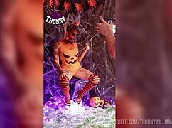 did i catch my sister-in-law's steamy halloween show on camera?