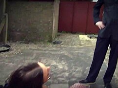 me in glasses n lingerie takin brutal outdoor anal a2m facial cumshot luv it