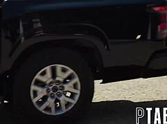 James's outdoor nuru massage turns hardcore with petite milf tits