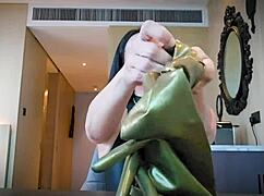 Listen to my latex gloves rubbing softly as mistress teases in ASMR rubber fetish domination