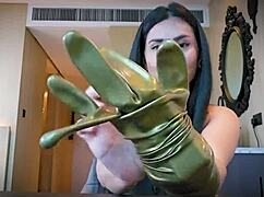 Listen to my latex gloves rubbing softly as mistress teases in ASMR rubber fetish domination