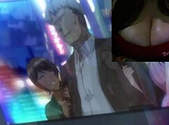 hot chubby milf with huge natural tits watches and teases her big nipples softly