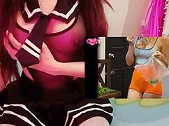 fucking wet cum-filled latina teen pussy till she orgasms licking creampie 😜💦👅