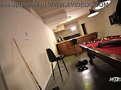 pool table shakes as bbc bends white bbw over for deep pounding