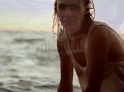 oh man her wet see-through bra clings to those nipples on the beach... russian blonde crossdressing sexy