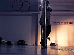 doctora dances on pole showing off her curves
