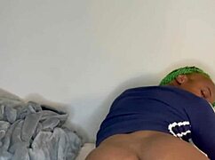 black teen humps pillow hard after gym pussy lips dripping