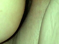 wife stuffs my cock n glass dildo deep in her sloppy wet pussy together!!