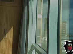 ava valentina gets pounded by big black cock at hotel window 👅🔥