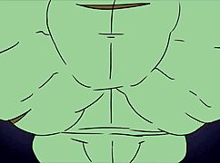 beast bodybuilder flexes furry muscles in epic growth pump