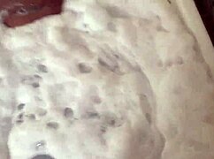 hot ebony stepmom gives the best interracial deepthroat blowjob and cumshot