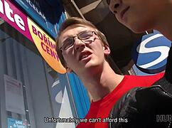 Nerdy cuckold watches girlfriend pounded by stud?