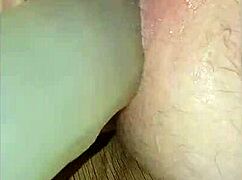 pov teen squats huge dildo fucking till she squirts cum hard