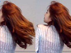 check out this cute korean girl dancing sexy with big tits bouncing