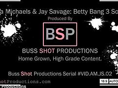 am js 02 features aria michaels in bbw 3some with deepthroat blowjob close up and swallow