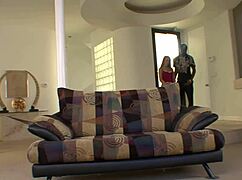 a short flexible blonde slut gets her cunt fucked deep by huge black dick