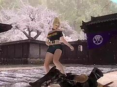 Rachel delivers fierce ballbusting to Ryu Hay in DOA5LR