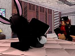 Bunny Girl Throat Fucked Rough After Teasing Blowjob