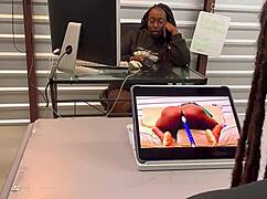 he got caught watching my porn in class now he bends teacher over for deepthroat doggystyle