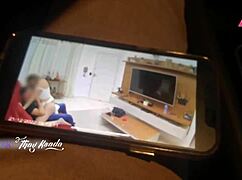 Corno husband films wife creampied on home sofa by friend