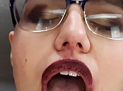 check out this submissive bbw kitten in pov casting trailer licking and toying