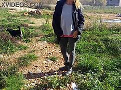 Think you can handle this kinky milf mommy flashing pierced nipples pussy and ass on busy streets?