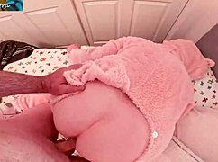 Stepsister Tempts Stepbrother for Secret Fuck Before Trick-or-Treating