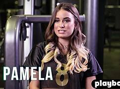 Beautiful babes sweat through workout with blonde coach Sarati