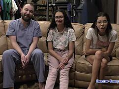 Dr Tampa examines sisters Angel Santana and Aria Nicole in first gyno checkup