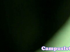 Pretty College Coed Gets Spit-Roasted Hard by Roommates in Dorm